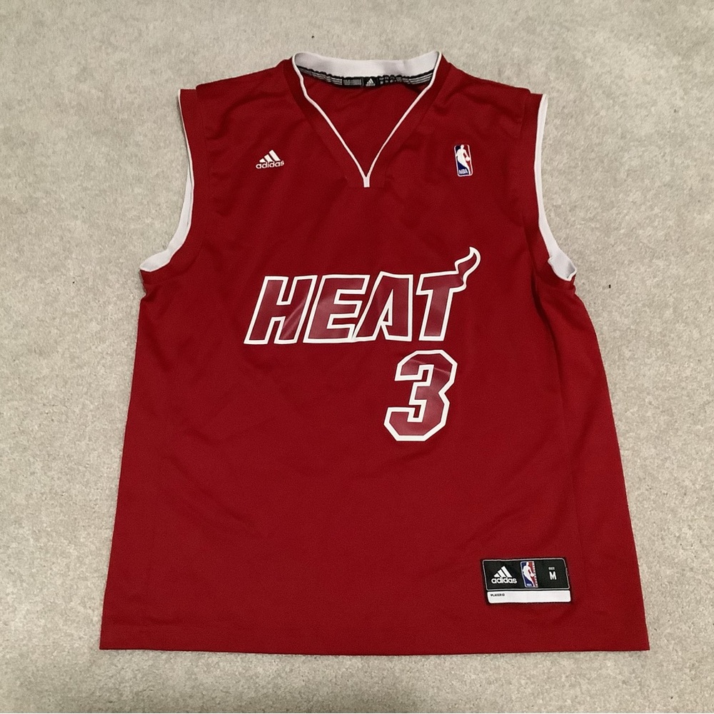 Adidas Red Miami Heat Basketball Jersey